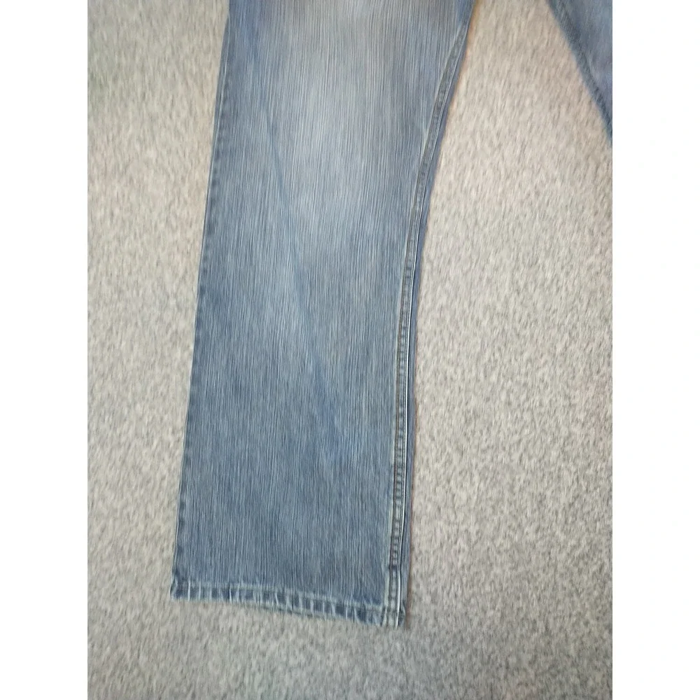 Wrangler Straight Fit Mens Light Wash Blue Denim Jeans 36x31 (Measures 36x31)